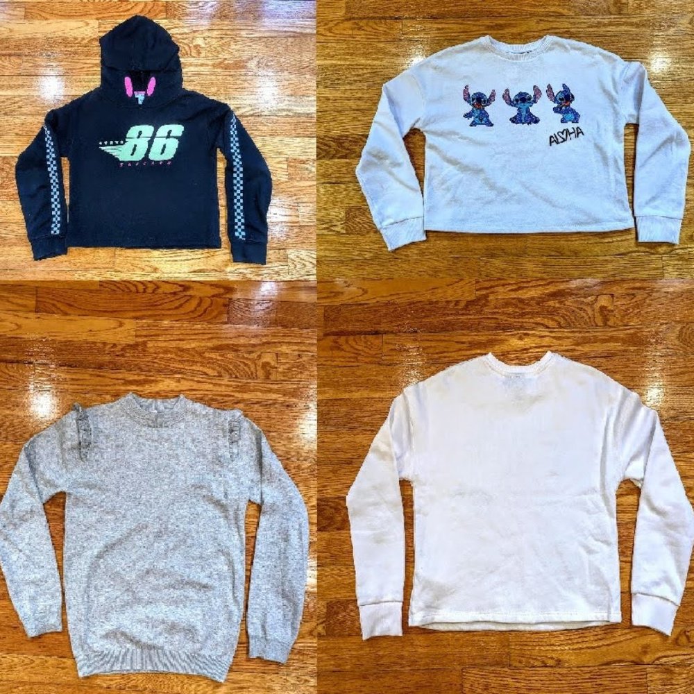 Set of Three (3) Girl's Sweaters Pullover Hoodie